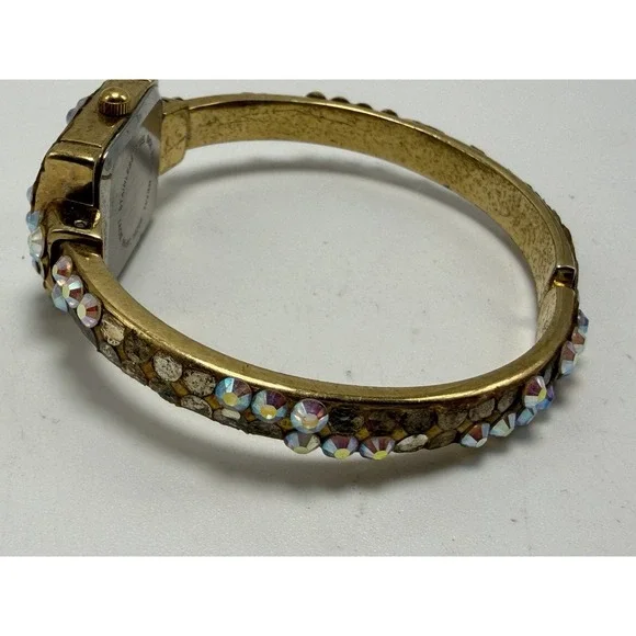 Missing Stones Kirks Folly Cuff Rhinestone Ladies Watch New Battery 19MM 6" - Picture 12 of 12